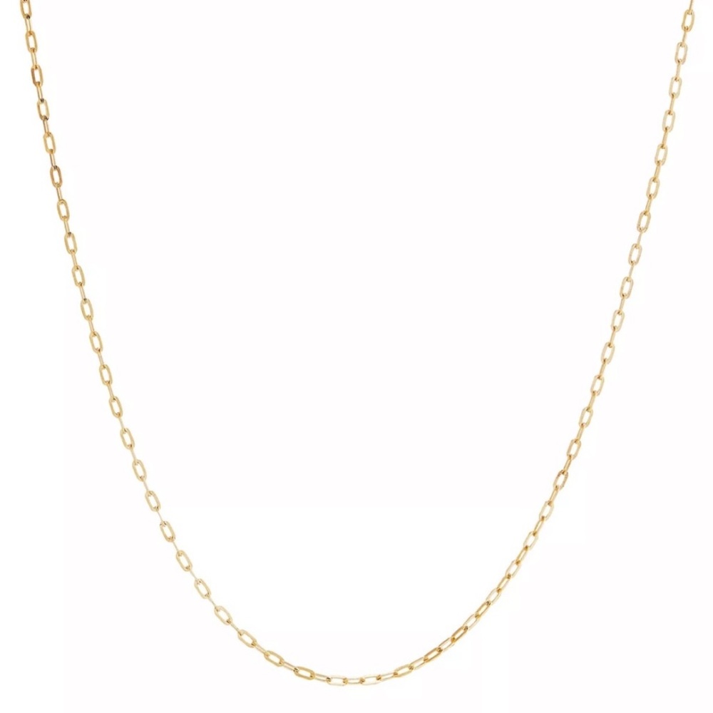 14K YELLOW GOLD small paperclip link chain REAL GOLD 18” - Picture 2 of 13